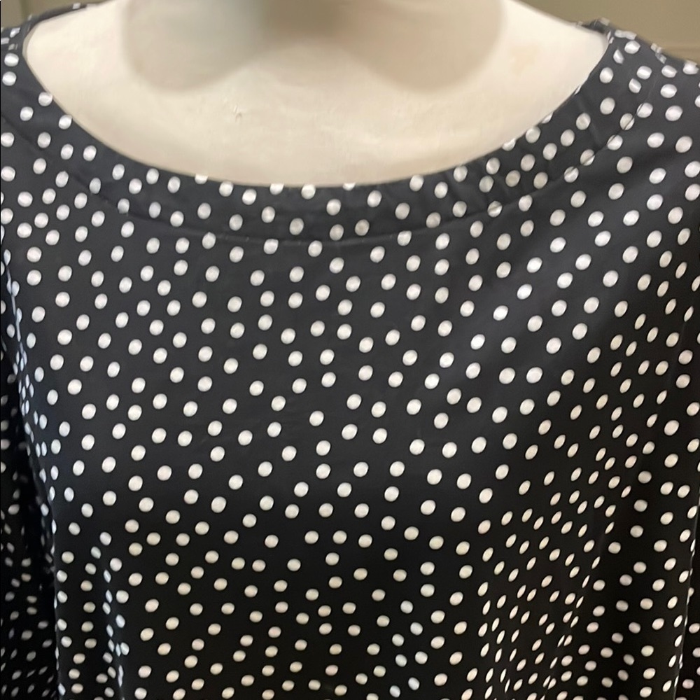 Polka Dot Black and White Dress - Picture 2 of 8